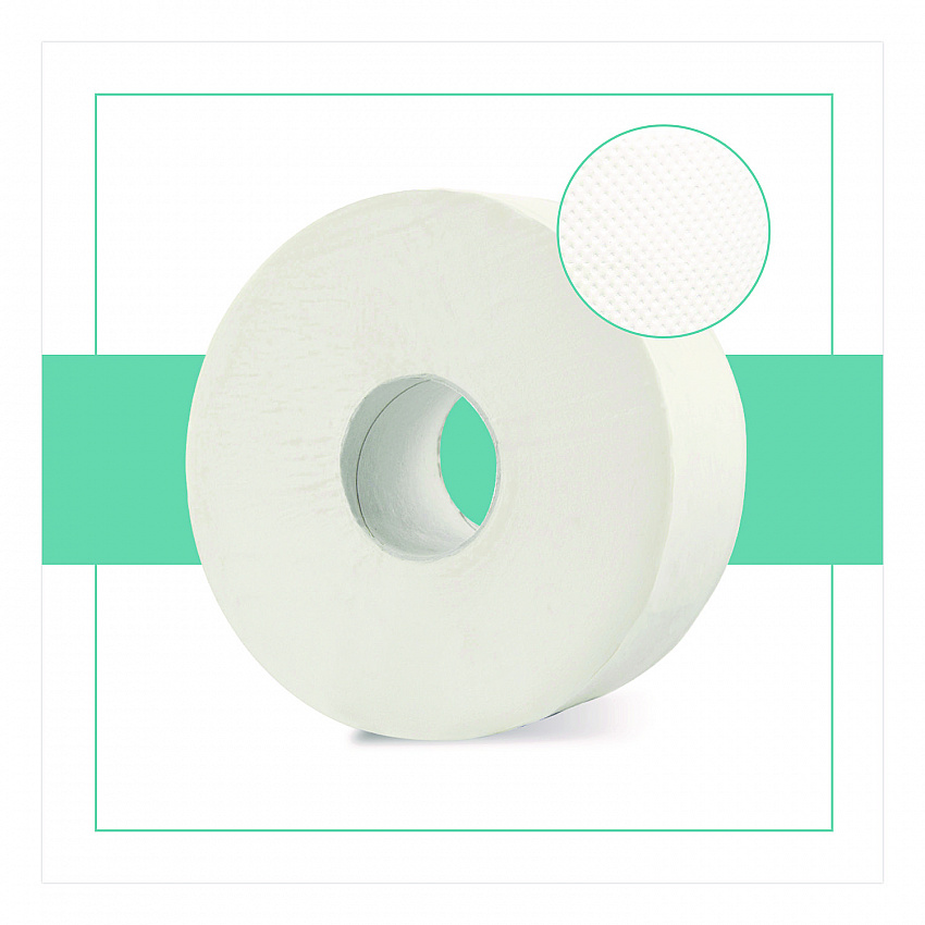 HyTech Seas Mini JRT, Septic Safe, 1-Ply, 3.3" x 750 ft, White, 6 Rolls/Carton (410051)
