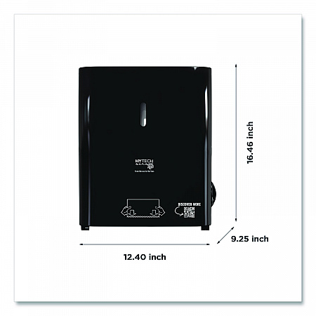 Hy Tech Towel Dispenser, Manual, 12.4 x 9.3 x 16.5, Black (419484)