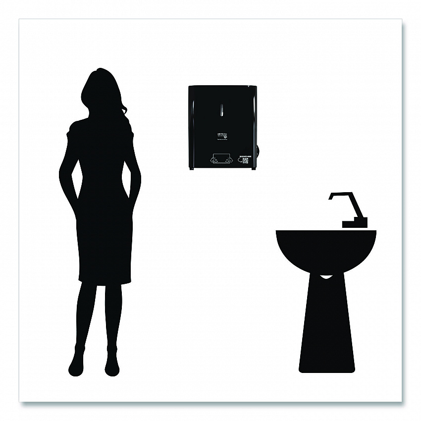 Hy Tech Towel Dispenser, Manual, 12.4 x 9.3 x 16.5, Black (419484)