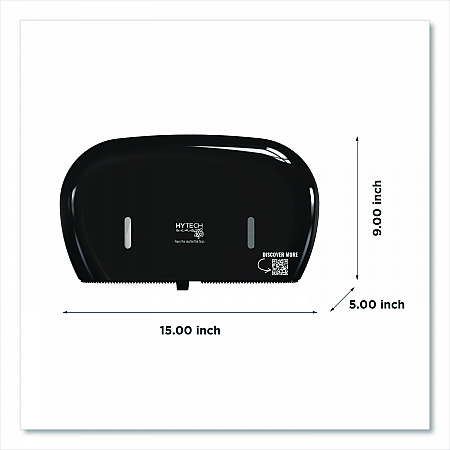 HyTech Seas Mini JRT Twin Dispenser, 5.5 x, 15.7 x 9.8, Black (419485)