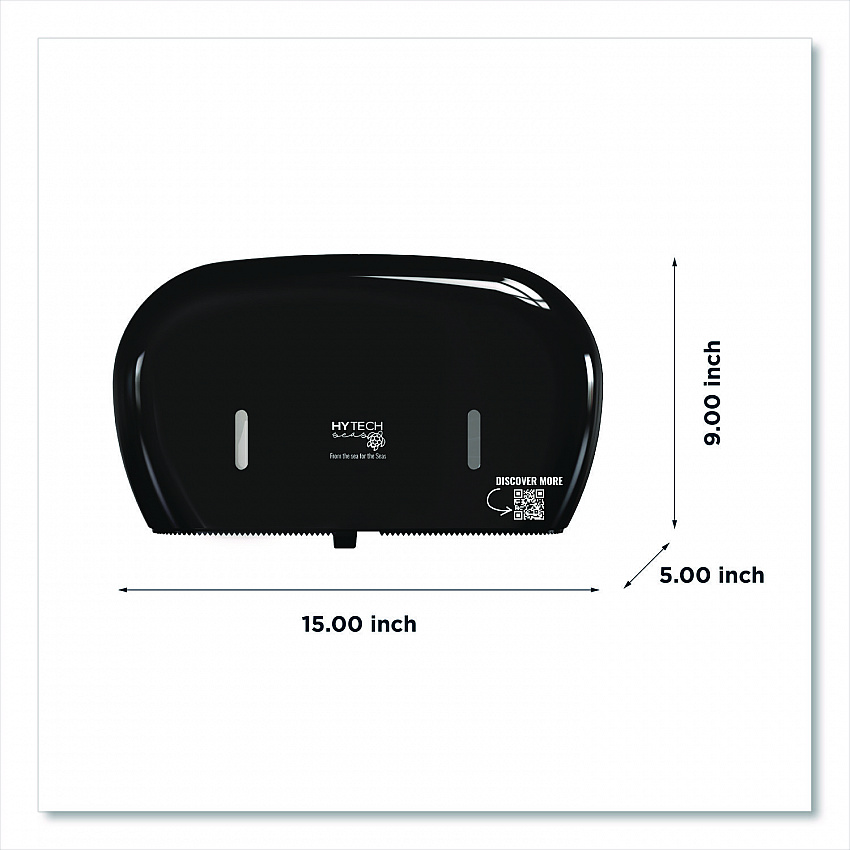 HyTech Seas Mini JRT Twin Dispenser, 5.5 x, 15.7 x 9.8, Black (419485)