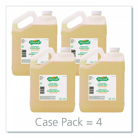 Antibacterial Lotion Soap, Light Scent, 1 gal, 4/Carton (975504CT)