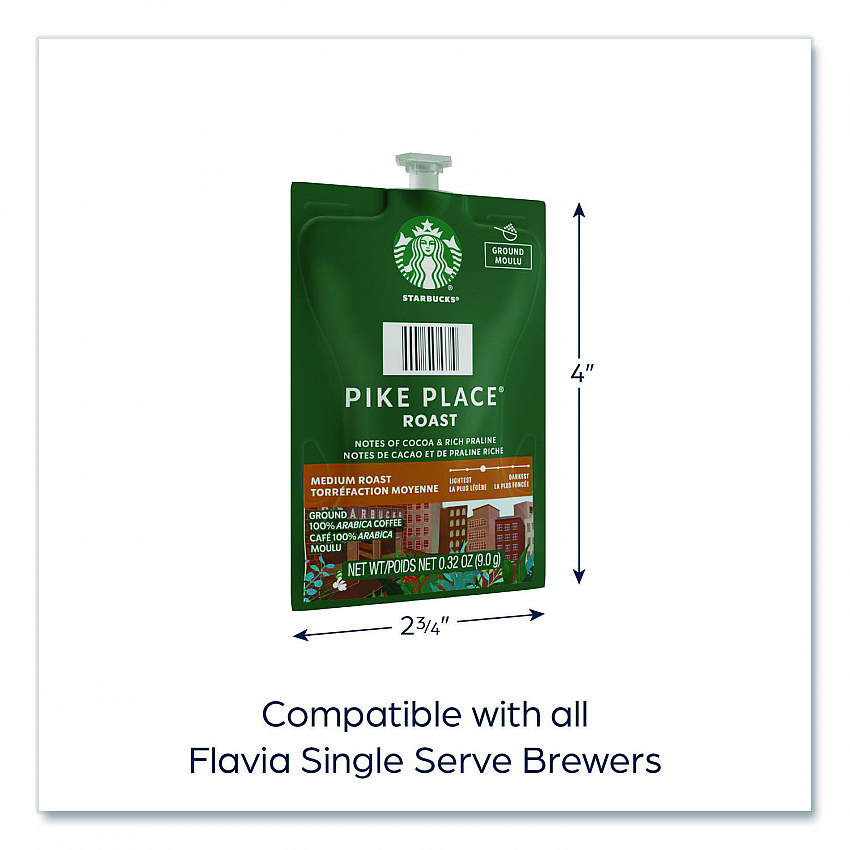 Starbucks Pike Place Roast Coffee Freshpack, 38/Carton (48725)