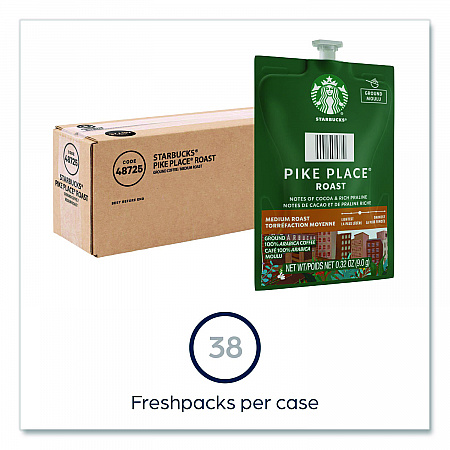 Starbucks Pike Place Roast Coffee Freshpack, 38/Carton (48725)