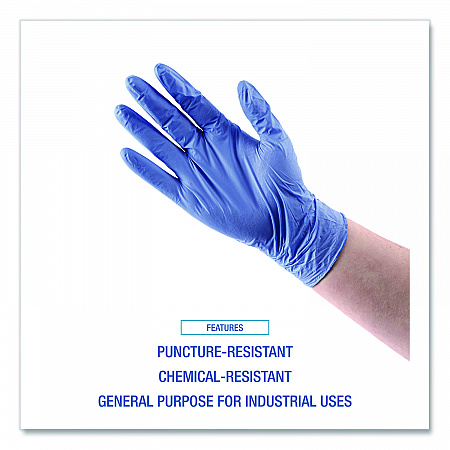 380 Series Disposable General-Purpose Nitrile Gloves, Powder-Free, Medium, 4 mil Thick, 9.5