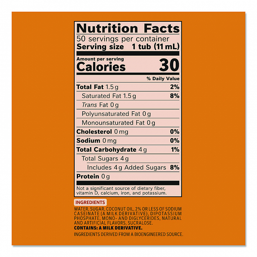 Liquid Coffee Creamer, Pumpkin Spice, 0.38 oz Mini Cups, 50/Box, 4 Boxes/Carton (75520CT)
