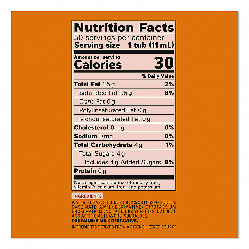 Liquid Coffee Creamer, Pumpkin Spice, 0.38 oz. Mini Cups, 50/Box (75520)