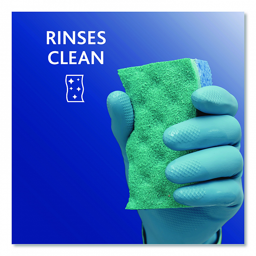 Scrunge Non-Scratch Scrub Sponge, 2.63 x 4.25, 1" Thick, Green/Blue, 2/Pack (169431PK)