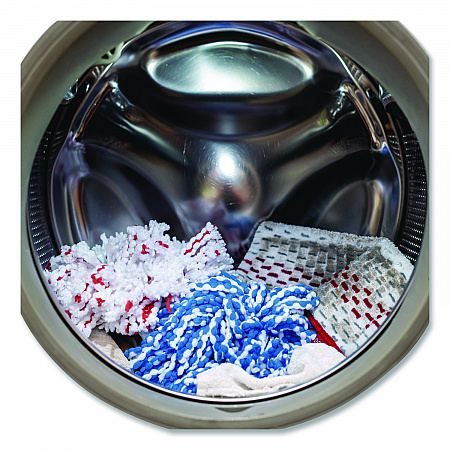 EZWring Deep Clean Refill, Patented Microfiber, Custom Size for EZ Wring Mop Systems, Red/White, 4/Carton (170500CT)