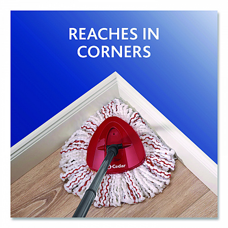 EZWring Deep Clean Refill, Microfiber, Custom size for EZ Wring Mop System, Red/White (170500EA)