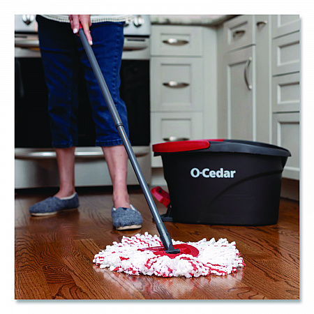 EZWring Deep Clean Refill, Microfiber, Custom size for EZ Wring Mop System, Red/White (170500EA)