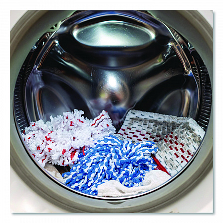 EZWring Deep Clean Refill, Microfiber, Custom size for EZ Wring Mop System, Red/White (170500EA)
