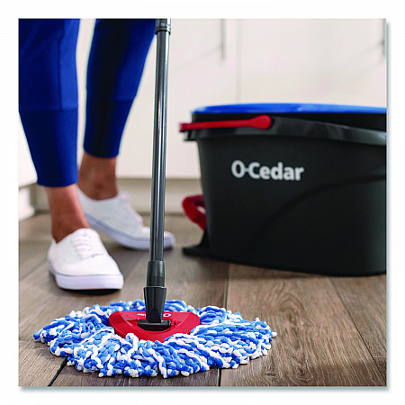 Rinse Clean Refill, Microfiber, Custom Size for Rinse Clean Mop Systems, Blue/White, 2/Pack (172092PK)