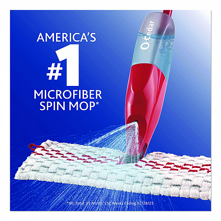 ProMist MAX Spray Mop, Red/White/Gray Microfiber Head, 48