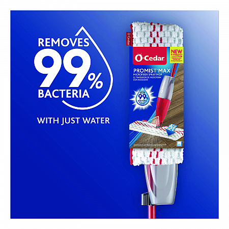 ProMist MAX Spray Mop, Red/White/Gray Microfiber Head, 48