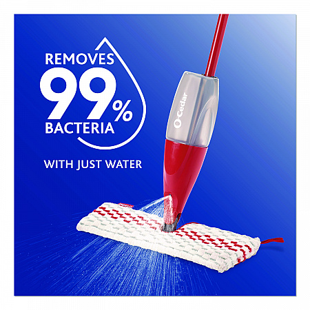 ProMist MAX Refill, Microfiber, Custom Size for ProMist Mop System, Red/White/Gray, 4/Carton (173579CT)