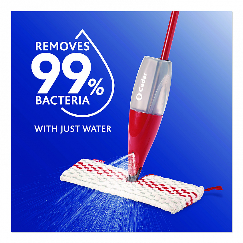 ProMist MAX Refill, Microfiber, Custom Size for ProMist Mop System, Red/White/Gray, 4/Carton (173579CT)