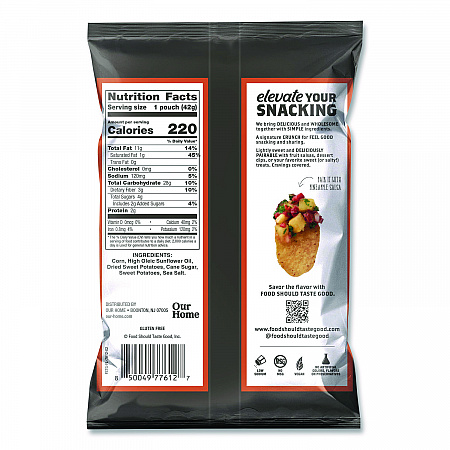 Tortilla Chips, Sweet Potato with Sea Salt, 1.5 oz., 24/Carton (77612)