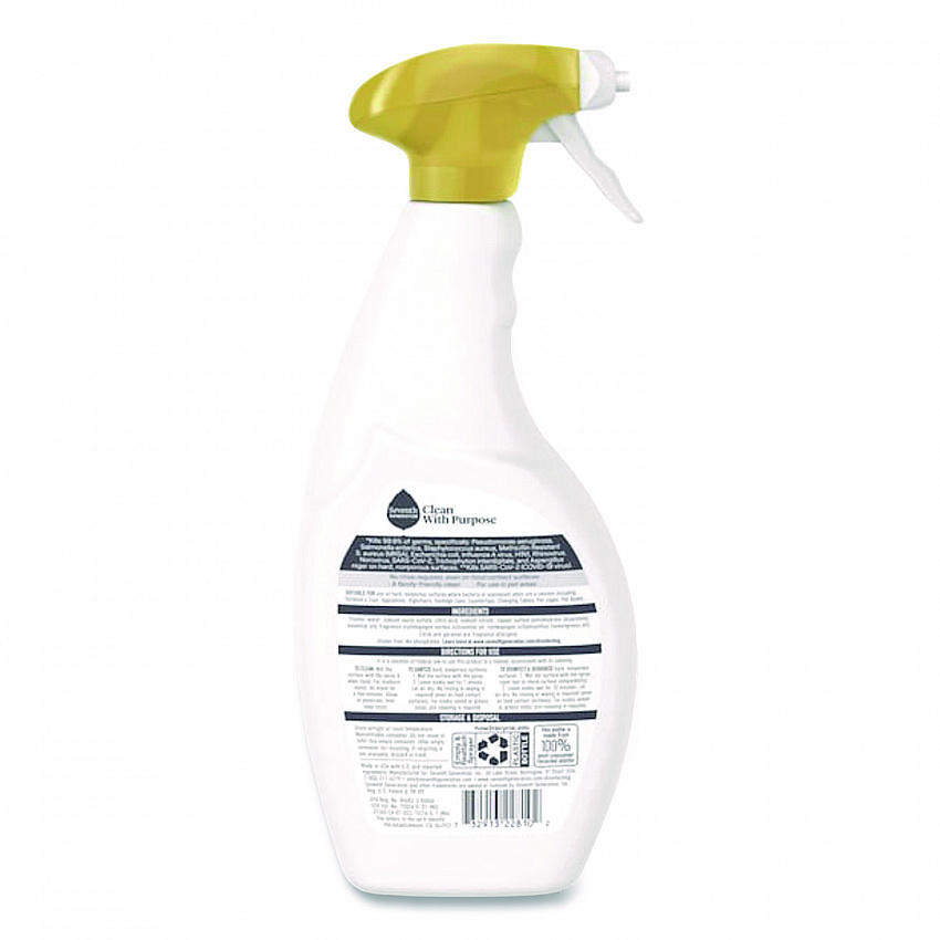 Botanical Disinfecting Multi-Surface Cleaner, Lemongrass Citrus, 26 oz Spray Bottle (22810EA)