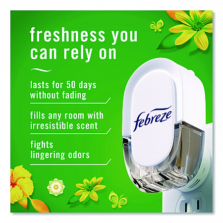 PLUG Air Freshener Warmer Starter Kit, Clear/White, with (2) Gain Original Refills (4166)