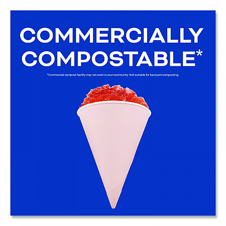 Cone Water Cups, ProPlanet Seal, 4 oz, Paper, White, 200/Bag, 25 Bags/Carton (4BRCT)