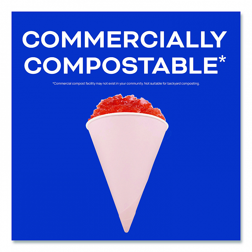 Cone Water Cups, ProPlanet Seal, 4 oz, Paper, White, 200/Bag, 25 Bags/Carton (4BRCT)