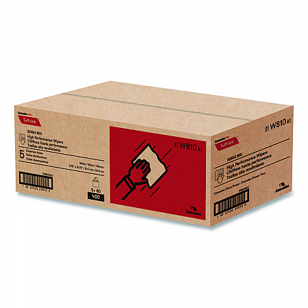 Tuff-Job Spunlace Towels, 1-Ply, 9.75 x 16.75, White, 80 Sheets/Box, 5 Boxes/Carton (W810)