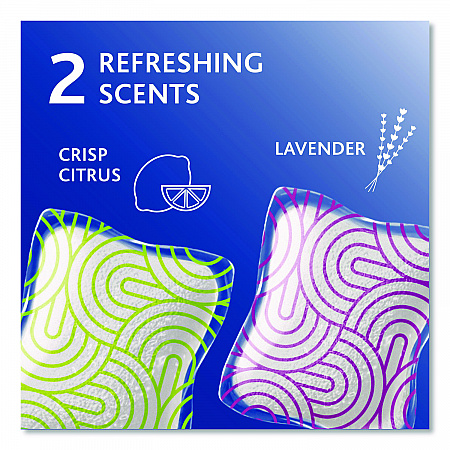 Cleaning PACS, Lavender Scent, 10/Pack, 8 Packs/Carton (172402CT)