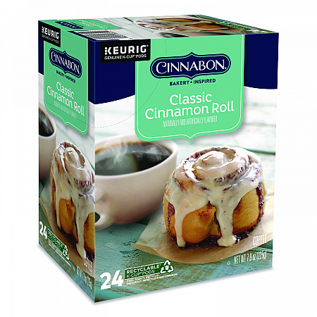 Cinnabon Classic Cinnamon Roll Coffee K-Cups, 96/Carton (6305CT)