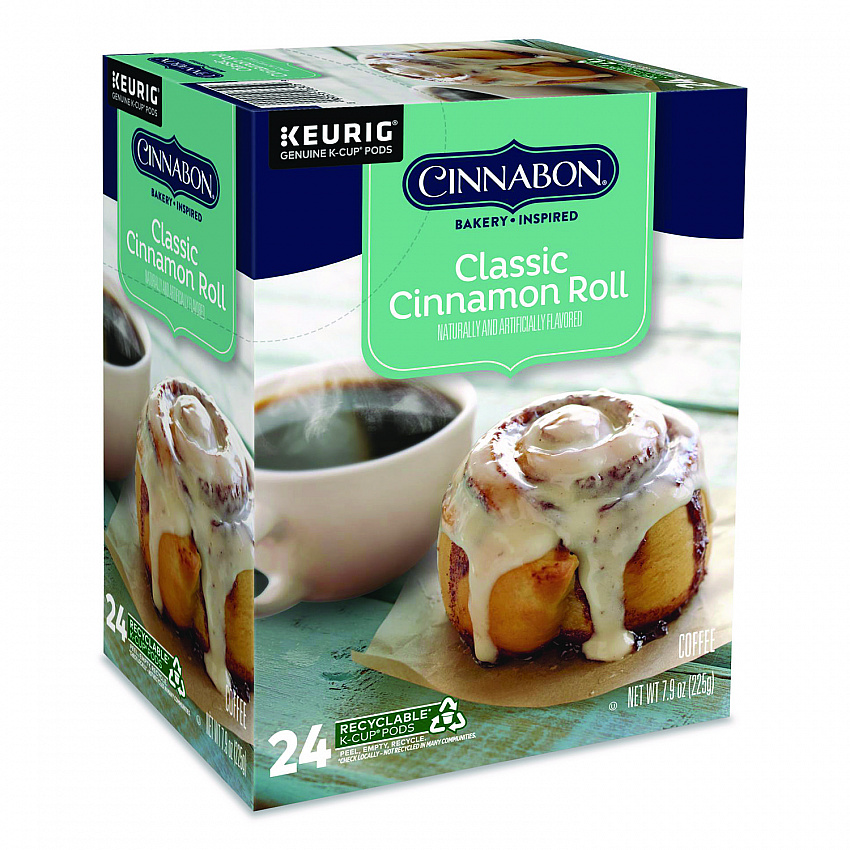 Cinnabon Classic Cinnamon Roll Coffee K-Cups, 96/Carton (6305CT)