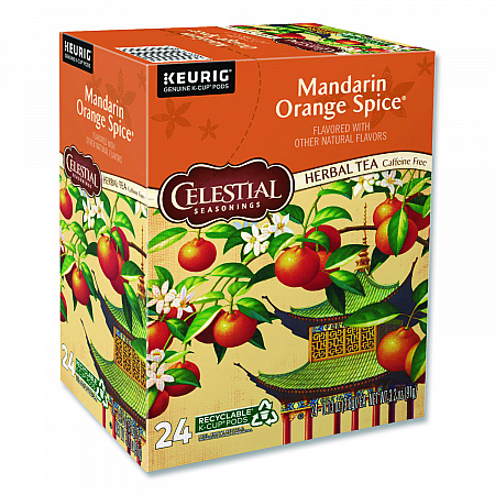 Mandarin Orange Spice Herb Tea, 0.13 oz K-Cups, 24/Box (14735)
