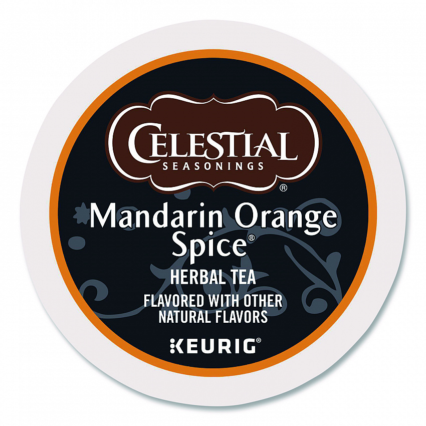 Mandarin Orange Spice Herb Tea, 0.13 oz K-Cups, 96/Carton (14735CT)