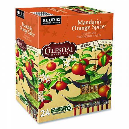 Mandarin Orange Spice Herb Tea, 0.13 oz K-Cups, 96/Carton (14735CT)