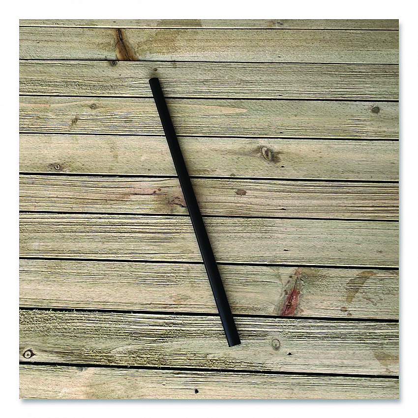 Giant Straws, 7.75", Polypropylene, Black, 150/Pack, 10 Packs/Carton (GSTUW775BK)