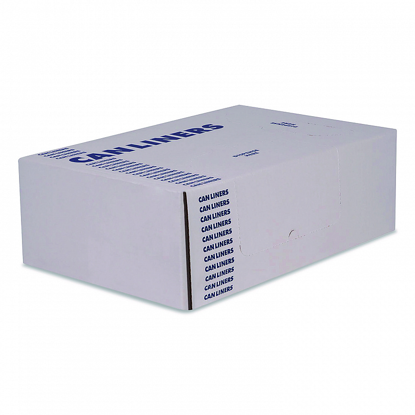 Linear Low-Density Can Liners with Dual-Dispense Box, 55 gal, 1.3 mil, 40" x 53", Clear, 100/Carton (H8053PCRAC)
