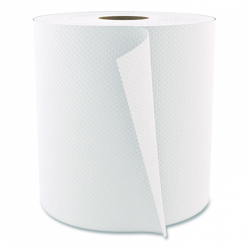 Select Roll Paper Towels, 1-Ply, 7.9" x 800 ft, White, 6 Rolls/Carton (H080)