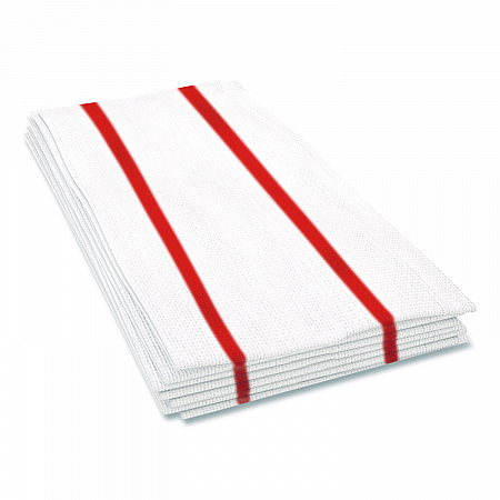 Tuff-Job S900 Antimicrobial Foodservice Towels, 12 x 24, White/Red, 150/Carton (W921)