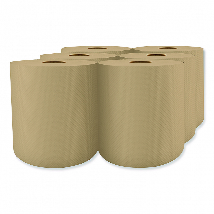 Select Roll Paper Towels, 1-Ply, 7.9" x 800 ft, Natural, 6/Carton (H085)