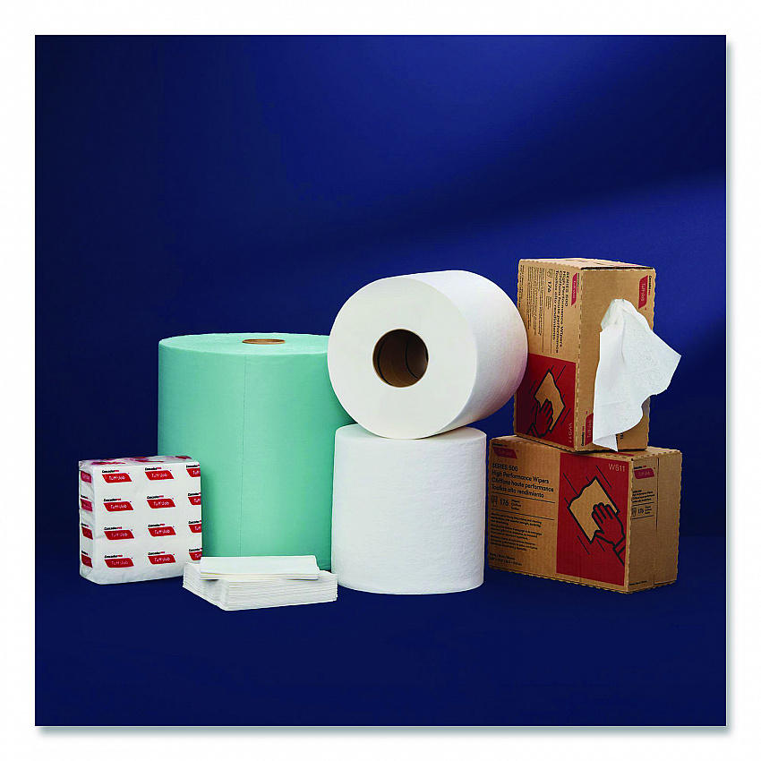 Tuff-Job Spunlace Towels, Blue, Jumbo Roll, 12 x 13, 955/Roll (W600)