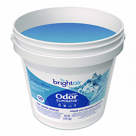 Super Odor Eliminator Gel for Large Spaces, Cool and Clean, 64 oz Tub (901129)