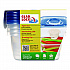 To Go Lunch Containers, 2 Compartments, 32 oz, Plastic, 4/Pack (134347)