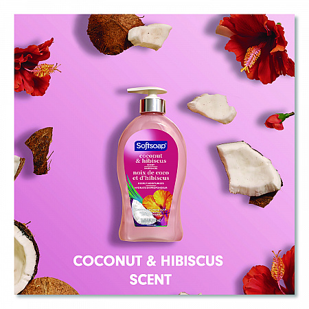 Liquid Hand Soap Pump, Coconut and Hibiscus Scent, 11.25 oz (US07157A)