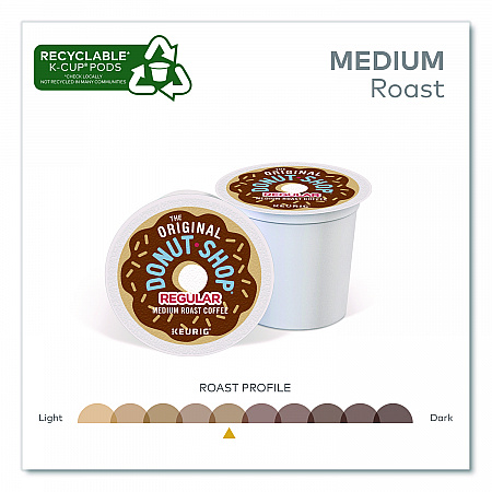 Donut Shop Coffee K-Cups, Regular, 0.39 oz, 48/Box (1635475)