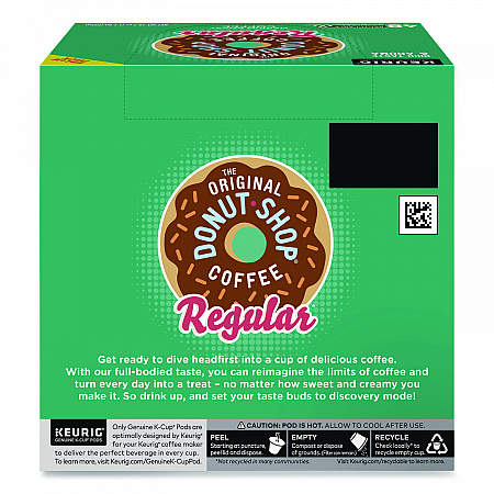 Donut Shop Coffee K-Cups, Regular, 0.39 oz, 48/Box (1635475)