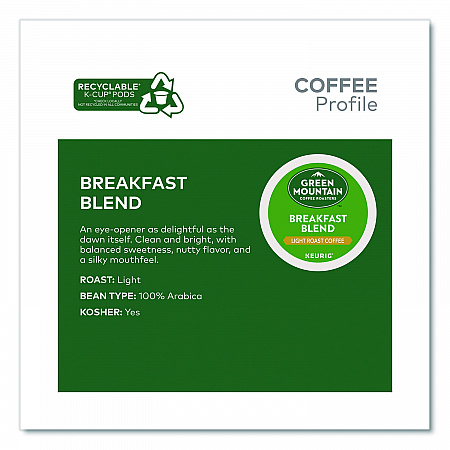 Breakfast Blend Coffee K-Cups, 0.31 oz, 48/Box (1635473)