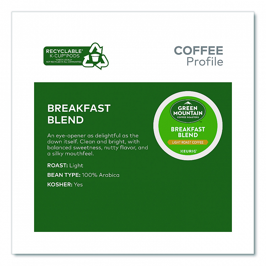 Breakfast Blend Coffee K-Cups, 0.31 oz, 48/Box (1635473)