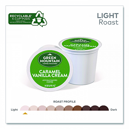 Caramel Vanilla Cream Coffee K-Cups, 0.33 oz, 48/Box (2140462)