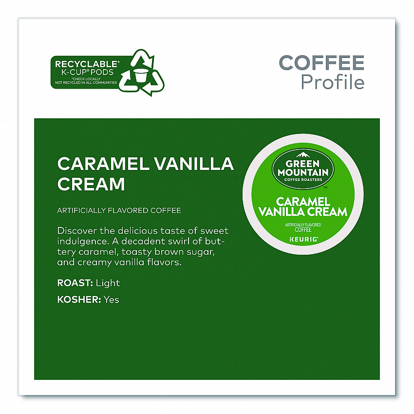 Caramel Vanilla Cream Coffee K-Cups, 0.33 oz, 48/Box (2140462)
