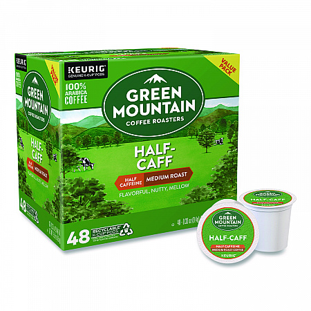 Half-Caff Coffee K-Cups, 0.33 oz, 48/Box (2140552)