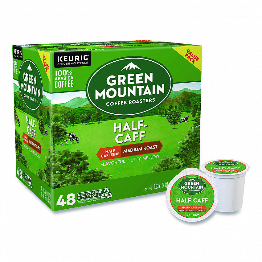 Half-Caff Coffee K-Cups, 0.33 oz, 48/Box (2140552)
